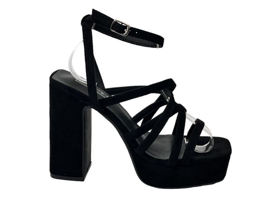 Tacones Altos Ver Zapatos De Plataforma TACON ALTO PLATAFORMA TIRAS NOBUCK  NEGRO Zapa10 Zapatos Low Cost