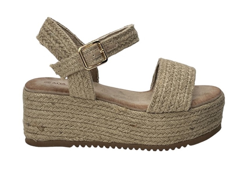 Sandalias Sneaker Plataforma Esparto Tacón Sandalias De Esparto De - Main Image