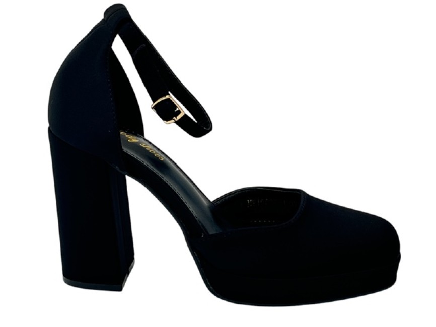 SALON TACON ALTO PLATAFORMA PALA TALON RASO NEGRO Zapa10 Zapatos