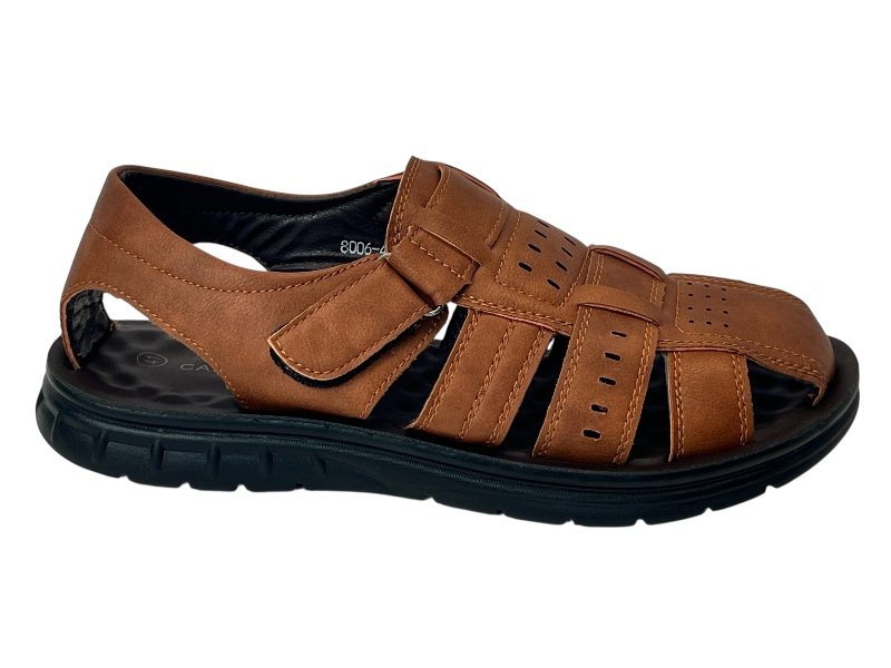 SANDALIA HOMBRE TALON CERRADO CAMEL Zapa10 Zapatos Low Cost